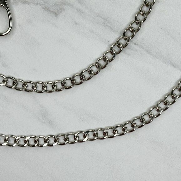 Silver Tone Skinny Chain Link Purse Handbag Bag Replacement Strap - Picture 4 of 13